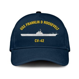 Uss Franklin D Roosevelt Cv-42 Classic Cap, Custom Embroidered Us Navy Ships Classic Baseball Cap, Gift For Navy Veteran - Monsterry AU