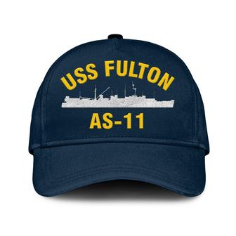 Uss Fulton As-11 Classic Cap, Custom Embroidered Us Navy Ships Classic Baseball Cap, Gift For Navy Veteran - Monsterry UK