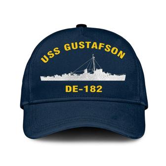 Uss Gustafson De-182 Classic Baseball Cap, Custom Embroidered Us Navy Ships Classic Cap, Gift For Navy Veteran - Monsterry UK
