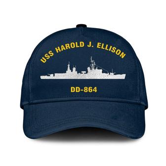 Uss Harold J. Ellison Dd-864 Classic Baseball Cap, Custom Embroidered Us Navy Ships Classic Cap, Gift For Navy Veteran - Monsterry CA