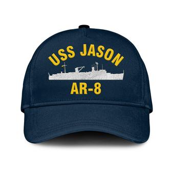 Uss Jason Ar-8 Classic Cap, Custom Embroidered Us Navy Ships Classic Baseball Cap, Gift For Navy Veteran - Monsterry UK