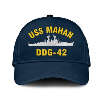 Uss Mahan Ddg-42 Classic Cap, Custom Embroidered Us Navy Ships Classic Baseball Cap, Gift For Navy Veteran - Monsterry UK