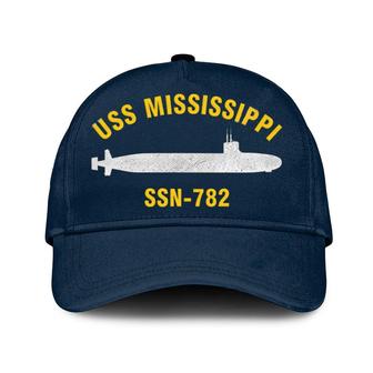 Uss Mississippi Ssn-782 Classic Baseball Cap, Custom Embroidered Us Navy Ships Classic Cap, Gift For Navy Veteran - Monsterry AU