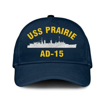 Uss Prairie Ad-15 Classic Cap, Custom Embroidered Us Navy Ships Classic Baseball Cap, Gift For Navy Veteran - Monsterry CA