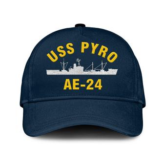 Uss Pyro Ae-24 Classic Cap, Custom Embroidered Us Navy Ships Classic Baseball Cap, Gift For Navy Veteran - Monsterry CA