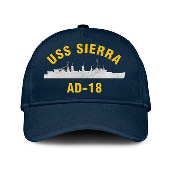 Uss Sierra Ad-18 Classic Cap, Custom Embroidered Us Navy Ships Classic Baseball Cap, Gift For Navy Veteran - Monsterry CA