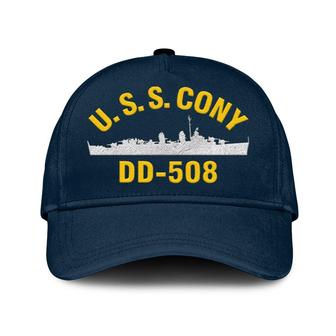 U.S.S.Cony Dd-508 Classic Cap, Custom Embroidered Us Navy Ships Classic Baseball Cap, Gift For Navy Veteran - Monsterry CA