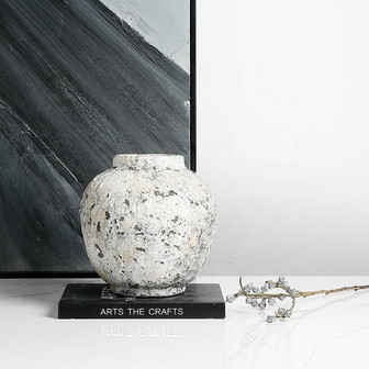 Wabi-Sabi Ceramic Vase Home Decoration Accessories Flower Vase Desktop Living Room Decor Ceramic Vase | Rusticozy