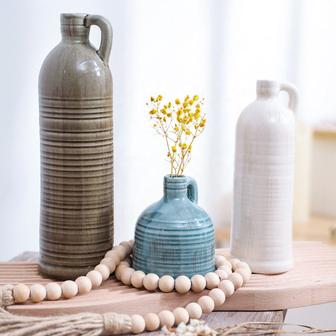 3PCS Morandi Shades Ceramic Flower Vases Home Decor Ceramic Vases Set For Home Decor | Rusticozy
