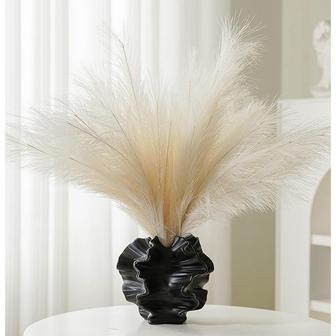 Beige Black Ceramic Vase Coral Shaped Modern Decoration Vases Ceramic Flower Vase For Home Decor | Rusticozy CA