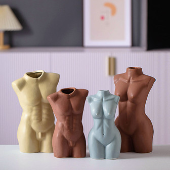 Table Decoration Ceramic Vase Porcelain Female Body Design Vase For Home Decoration | Rusticozy