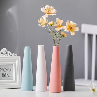 Ceramic Flower Vase Set of 5 Dry And Wet Flower Arrangement Container Elegant Home Decor Ceramic Vase | Rusticozy
