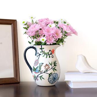 Chinese High Quality Hand Painted Retro Design Ceramic Water Jug Porcelain Vases For Home Decor | Rusticozy AU