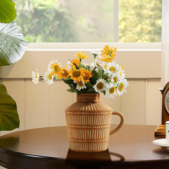 Creative Modern Matte Frosted Hand-Painted Ceramic Vase With Ears For Desktop Home Decoration | Rusticozy