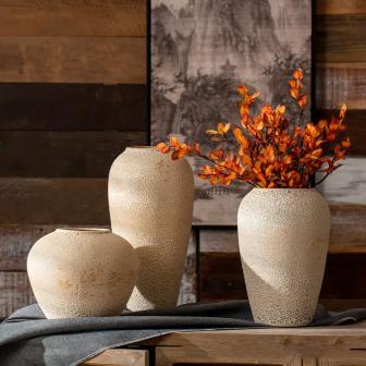 Creative Pastoral Chinese Simple And Rustic Table Top Ceramic Rough Pottery Vase | Rusticozy CA