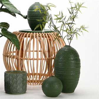 Nordic Dark Green Speckled Glaze Matte Vintage Tabletop Decoration Single Bud Vase Flower Vase Ceramic Flower Vase | Rusticozy
