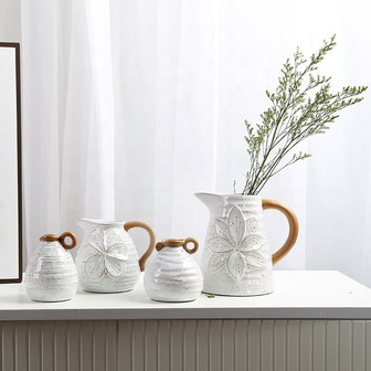 American Country Vintage Style Ceramic Vase For Dried Flowers Flowerpot Hotel Home Decor | Rusticozy