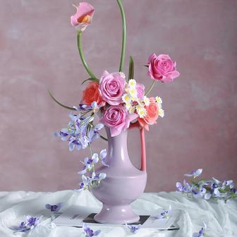 Handmade Decorative Medieval Style Glazed Porcelain Ceramic Planters Flower Vase | Rusticozy