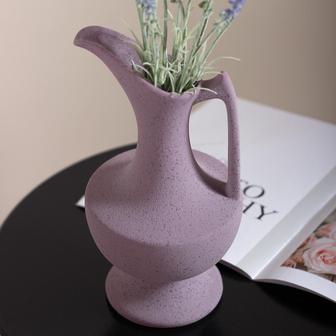 Handmade Decorative Medieval Style Matte Finish Frosted Ceramic Planters Flower Vase | Rusticozy DE