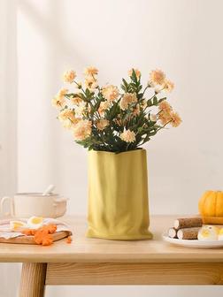 Home Decoration Nordic Modern Luxury Colorful Creative Folds Ceramic Vases | Rusticozy