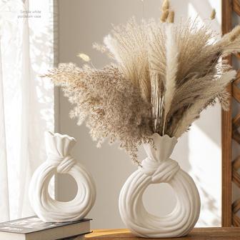 Home Decoration Nordic Modern Rustic Modern Decorative Ceramic Vases Flower Ceramic Vases With Artificial Plants | Rusticozy DE
