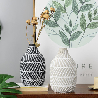 Light Luxury Decoration Nordic Soft Ceramic Crafts Art Flower Arrangement Small Vase | Rusticozy