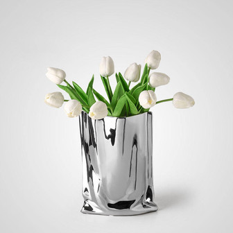 Light Silver Luxury Vase Ornaments Home Decoration | Rusticozy