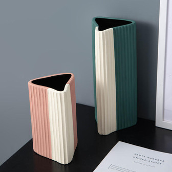 European Style Porcelain Table Decoration Living Room Modern Vases Home Decor Ceramic Flower Vase | Rusticozy