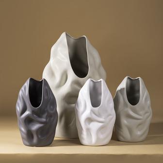 Matt Modern Nordic Vases Ceramic Decorative Vases Porcelain Big Flower Vase Nordic Decoration | Rusticozy