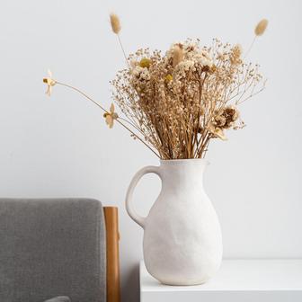 Minimalist Living Room Desktop Vase Irregular Surface Traditional Shape Ceramic Vase | Rusticozy