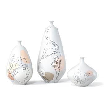 Modern Ceramic Face Home Interior Decoration Vase | Rusticozy