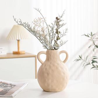 Modern Coarse Pottery Style Nordic Minimalist Spotted Ceramic Flower Vase | Rusticozy