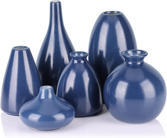 Modern Minimalist European Style Ceramic Vase Six Piece Set For Home Living Room Dining Table Decoration Art | Rusticozy