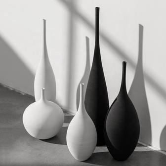 Modern Minimalist Handmade Art Vase Ceramic Flower Vase Ornaments For Living Room Model Home Decoration | Rusticozy