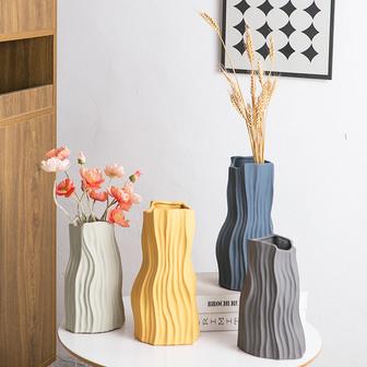 Modern Nordic Minimalist Office Interior Tabletop Decoration Colored Vase Porcelain Decor Vases | Rusticozy