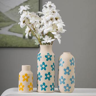 Modern Nordic Style Painting Art Creative Gift Home Decoration Ceramic Vase Set of 3 | Rusticozy CA