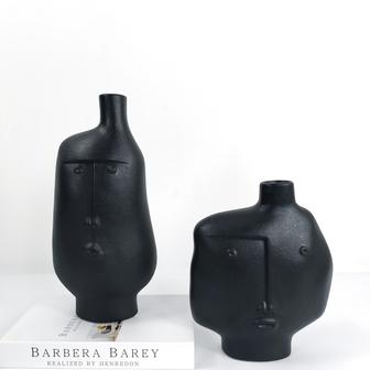 Modern Simple Home Decoration Interior Decoration Ceramic Black Vases | Rusticozy
