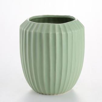 Modern Tabletop Green Ceramic Flower Vases For Home Decor Wedding | Rusticozy