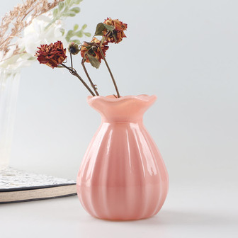 Modern Vase Mini Flower Vases Pink Decorative Glass Bottle Vases | Rusticozy