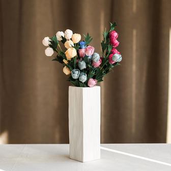 Natural Dried Flowers Vases Nordic Modern Home Decor Bouquet Unglazed Ceramic Vase | Rusticozy DE
