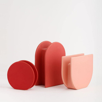 European Nordic Style Home Wedding Centerpiece Red Matte Ceramic Vase For Flower Decoration | Rusticozy