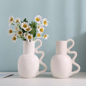 Nordic Minimalist Ceramic Vase Home Furnishings Living Room Flower Arrangement Modern Flower Vase | Rusticozy