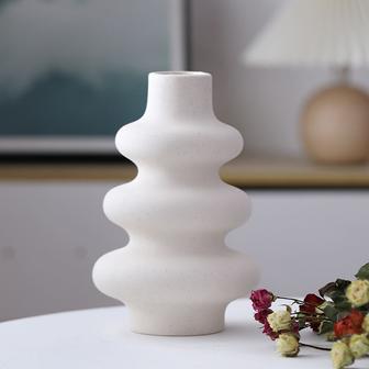 Nordic Spiral Flower Vase Creative Modern Ceramic Flower Vase Home Decor | Rusticozy