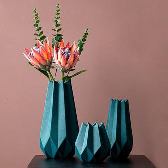 Nordic Style Origami Ceramic Vase Home Decoration Vase Creative Living Room Decoration | Rusticozy