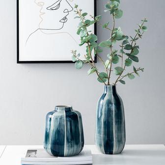 Northern Europe Style Glazed Ceramic Flower Vase For Wedding Decoration | Rusticozy CA