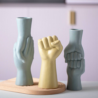 Nordic Creative Flower Table Decoration Creative Hand Bud Vase Ceramic Vase Decoration | Rusticozy