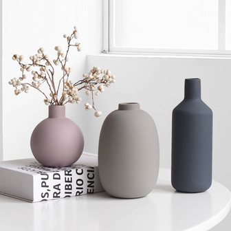 Small Table Home Decor Floral Nordic Bud Ceramic Porcelain Flower Vase | Rusticozy