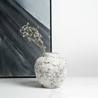 Wabi-Sabi Ceramic Vase Home Decoration Accessories Flower Vase Desktop Living Room | Rusticozy