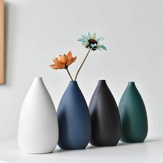 Simple Wedding Vintage Nordic Flower Ceramic Flower Ceramic Vase For Home Decor | Rusticozy CA