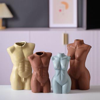 Table Decoration Ceramic Vase Porcelain Female Body Design Vase For Home Decoration | Rusticozy AU